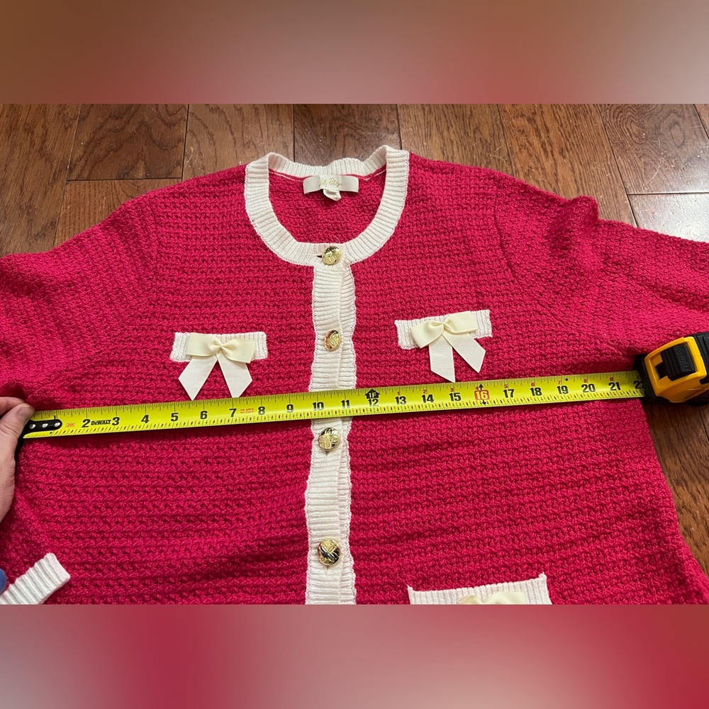 Lilly Pulitzer Valoria Sweater Raspberry Rouge - Picture 7 of 9